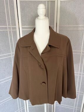 George Brown Cape-Style Jacket with Wide Collar